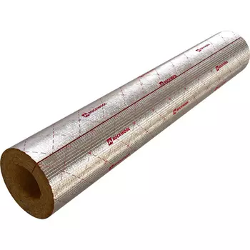 Rockwool 100, 50/89 мм, Цилиндр навивной кашированный фольгой