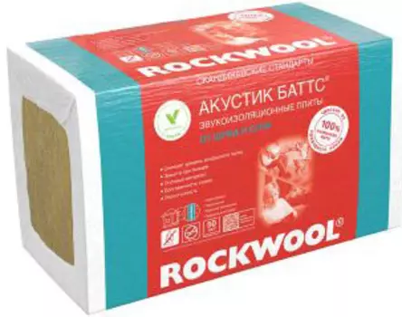 Rockwool Акустик Баттс 1000x600 150 мм, Минеральная вата