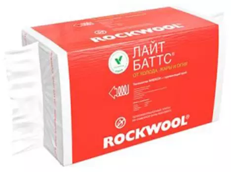 Rockwool Лайт Баттс, 1000х600х50 мм, Минеральная вата