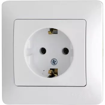 Розетка электрическая одноместная Schneider Electric Glossa GSL000142 белая