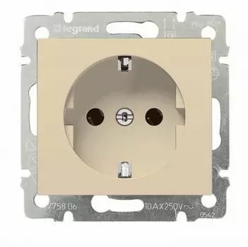 Розетка 2К+З LeGrand 695614 Valena силовая пластиковая слоновая кость