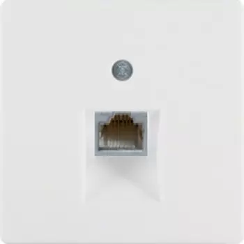 Розетка Berker Q.3телефонная одинарная RJ11 полярная белизна