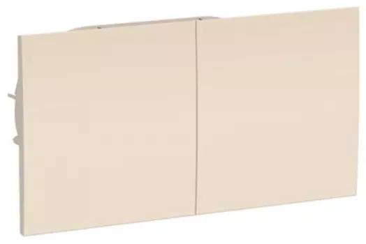 Розетка двойная с заземлением со шторкамии и сдвижными крышками ATN000228 Schneider Electric AtlasDesign бежевый