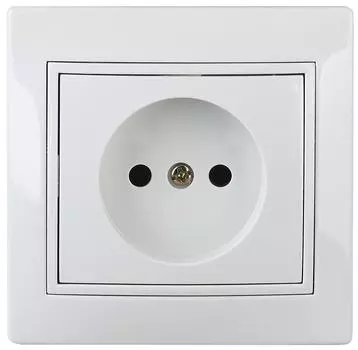 Розетка Intro Plano 1-201-01 одноместная белая