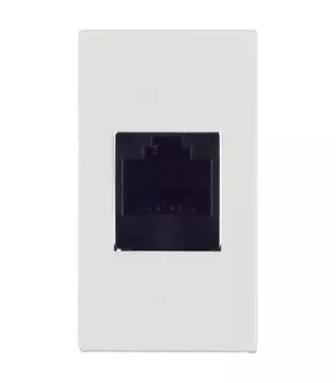 Розетка компьютерная для кабель-канала DKC Viva 45037 белая RJ45 под 1 модуль