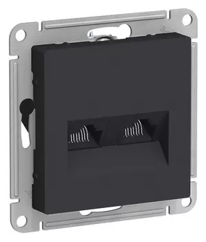 Розетка компьютерная двойная ATN001085 Schneider Electric AtlasDesign RJ-45 кат. 5е карбон