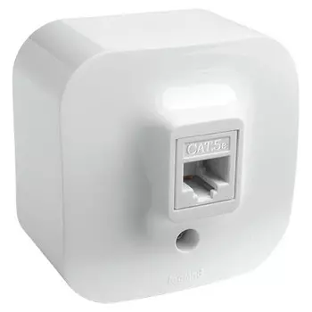 Розетка компьютерная Legrand Quteo 782224 RJ45 5E UTP одноместная белая