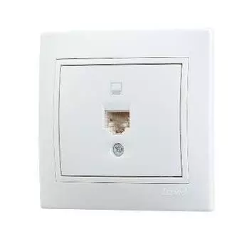 Розетка компьютерная Lezard Mira белый