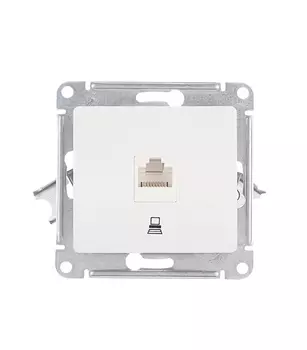 Розетка компьютерная Schneider Electric Glossa GSL000181K скрытая установка белый один модуль RJ45