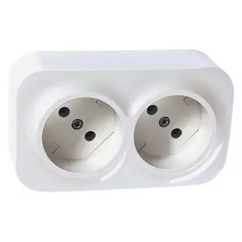 Розетка LeGrand Quteo 782212 двухместная белая