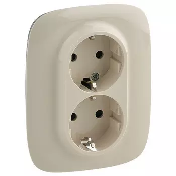 Розетка Legrand Valena Allure 753826 двухместная Слоновая кость