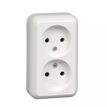 Розетка накладная 2 места