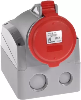 Розетка накладная силовая LeGrand 555259 IP44 3К+H+З 32А 380В