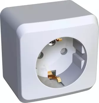 Розетка наружная электрическая Schneider Electric Этюд PA16 белая