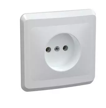 Розетка одноместная IEK Вега РС10-2-ВБ ERV10-K01-10-DM