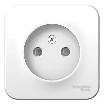Розетка Schneider Electric Blanca BLNRA001111 одноместная с защитными шторками и изолирующей пластиной белая