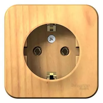 Розетка Schneider Electric Blanca BLNRA010115 одноместная с заземлением с изолирующей пластиной ясень