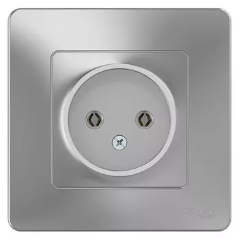 Розетка Schneider Electric Blanca BLNRS000013 одноместная без заземления алюминий