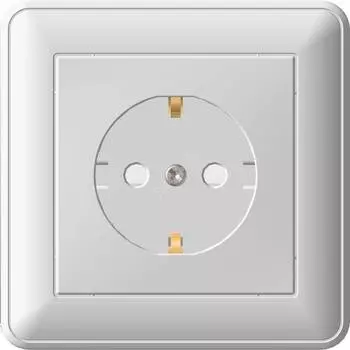 Розетка Schneider Electric W59 RS16-152-18 одноместная с заземлением и защитными шторками белая - характеристики