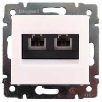 Розетка телефонная двойная LeGrand Valena 774439 RJ-11 белая