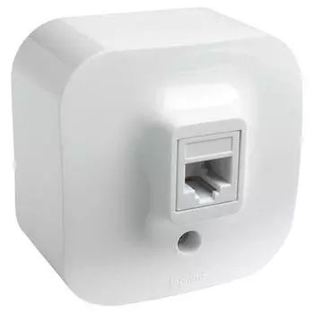Розетка телефонная Legrand Quteo 782214 RJ11 одноместная белая
