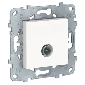 Розетка TV одиночная звезда Schneider Unica New белый NU546218