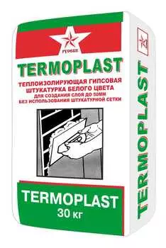 Русеан Термопласт, 30 кг, Штукатурка гипсовая теплоизоляционная