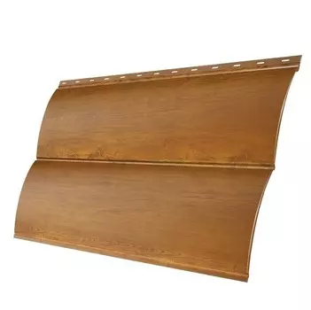 Сайдинг Grand Line Блок-хаус Colority Print 0.5 мм Golden Dub резка