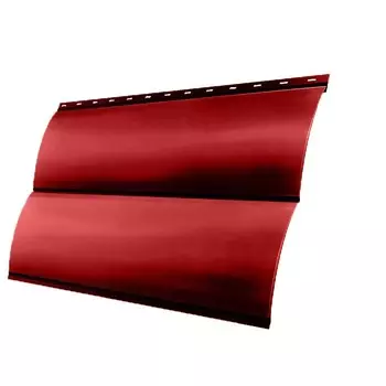 Сайдинг Grand Line Optima Блок-хаус Satin 0.5 мм Ral 3003 резка