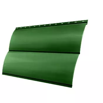 Сайдинг Grand Line Optima Блок-хаус Satin 0.5 мм Ral 6002 резка