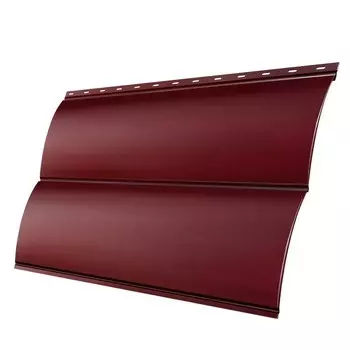 Сайдинг Grand Line Optima Блок-хаус Satin 0.5 мм Ral 3005 резка