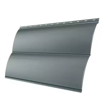 Сайдинг Grand Line Optima Блок-хаус Satin 0.5 мм Ral 9006 резка