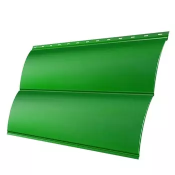 Сайдинг Grand Line Optima Блок-хаус Satin 0.5 мм Ral 6029 резка