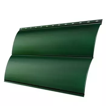 Сайдинг Grand Line Optima Блок-хаус Satin 0.5 мм Ral 6005 резка