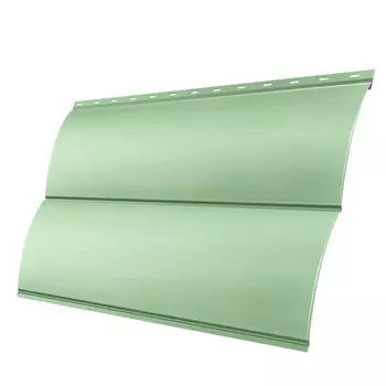 Сайдинг Grand Line Optima Блок-хаус Satin 0.5 мм Ral 6019 резка