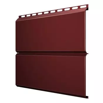 Сайдинг Grand Line Optima Экобрус Pe 0.45 мм Ral 3009 резка