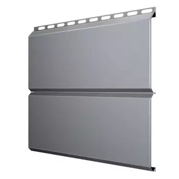 Сайдинг Grand Line Optima Экобрус Satin 0.5 мм Ral 9006 резка