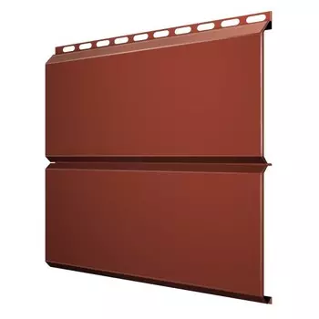 Сайдинг Grand Line Optima Экобрус Satin 0.5 мм Ral 8004 резка