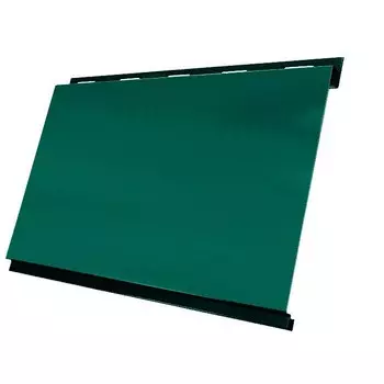 Сайдинг Grand Line Optima Вертикаль Satin 0.5 мм Ral 5021 резка