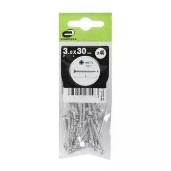 Саморезы универсальные Standers оцинкованные 3х30 мм 40 шт