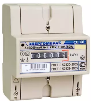 Счетчик электроэнергии однофазный однотарифный Энергомера CE101 R5 145 M6