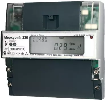 Счетчик электроэнергии трехфазный многотарифный Инкотекс Меркурий 236 АRT-03 PQRS