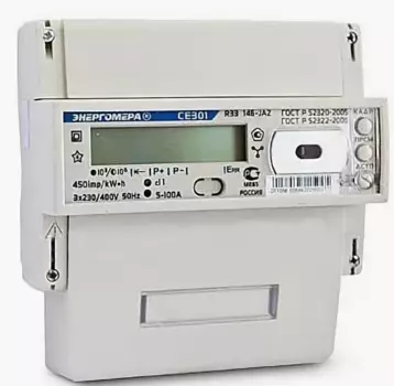 Счетчик электроэнергии трехфазный многотарифный Энергомера CE301 R33 146-JAZ