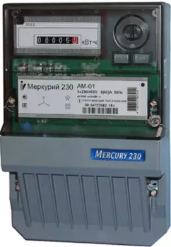 Счетчик электроэнергии трехфазный однотарифный Инкотекс Меркурий 230 АМ-02