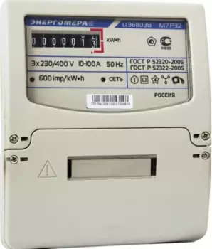 Счетчик электроэнергии трехфазный однотарифный Энергомера ЦЭ6803В Р32 5-60А