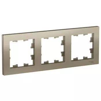 Schneider Electric AtlasDesign ATN000503 (шампань), рамка на 3 поста