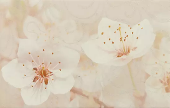 Декор для плиткиШахтинская плитка Сакура 03 коричневый 25х40 см