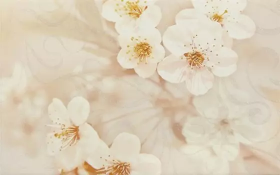 Декор для плиткиШахтинская плитка Сакура 04 коричневый 25х40 см