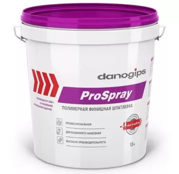 Sheetrock Danogips ProSpray, 15 л, Шпатлевка готовая финишная