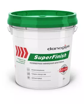 Sheetrock Danogips SuperFinish, 17 л, Шпатлевка готовая финишная